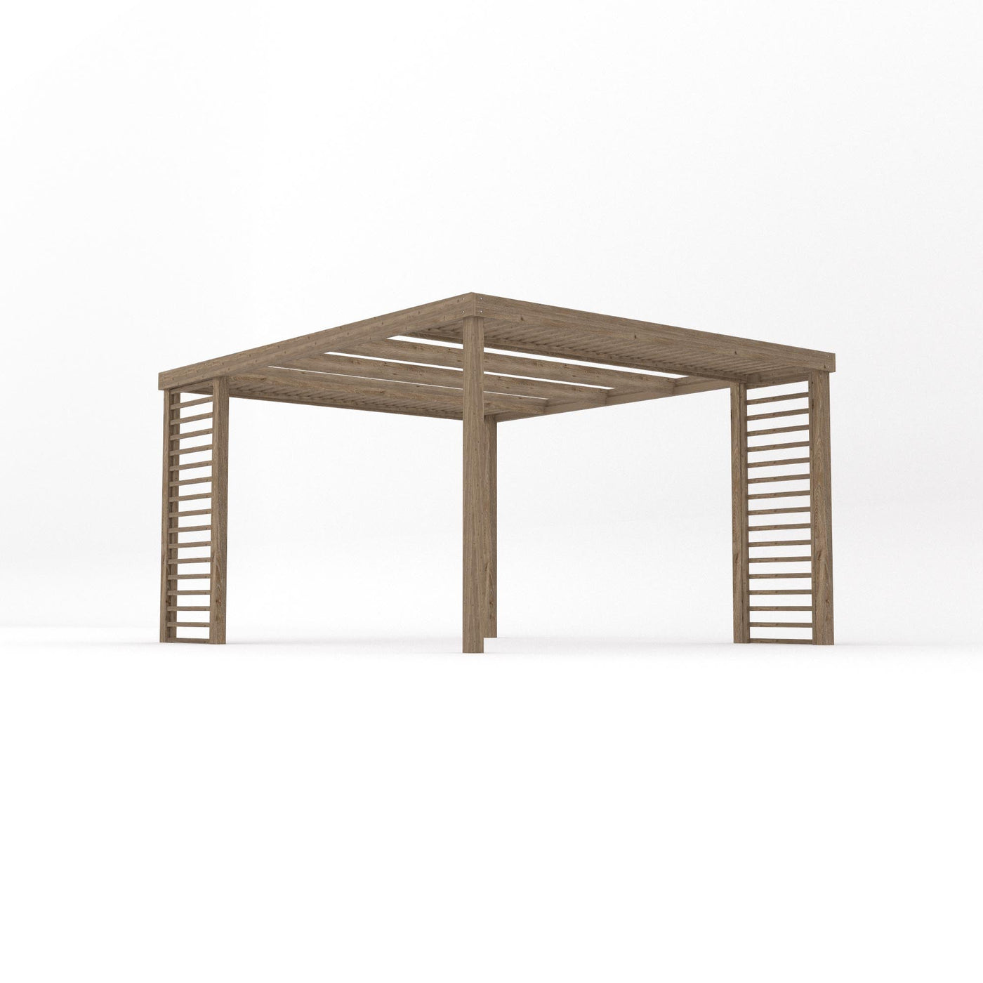 Freestanding Panel Pergola - Rustic Brown - 3.6m Width x 4.2m Length - image 2