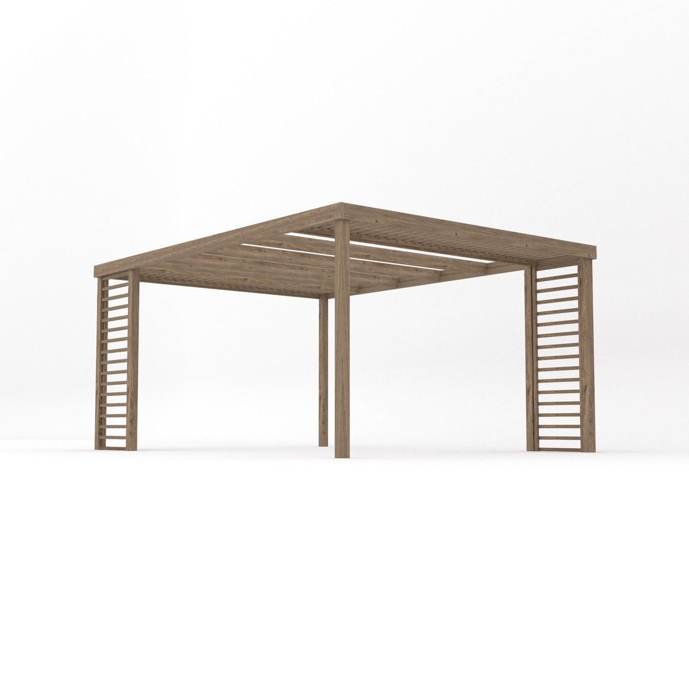Freestanding Panel Pergola - Rustic Brown - 3.6m Width x 4.8m Length - image 2