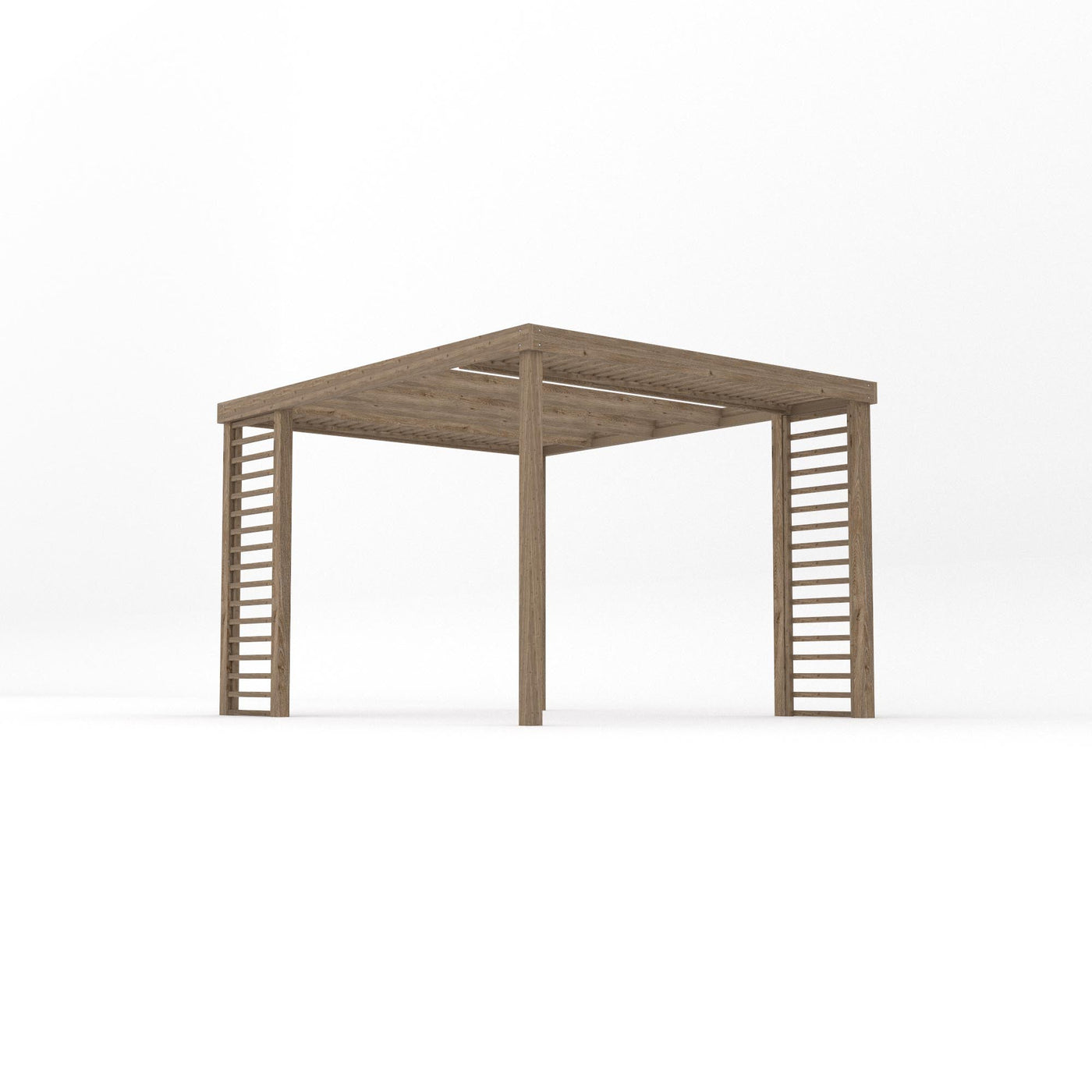 Freestanding Panel Pergola - Rustic Brown - 3m Width x 3.6m Length - image 2