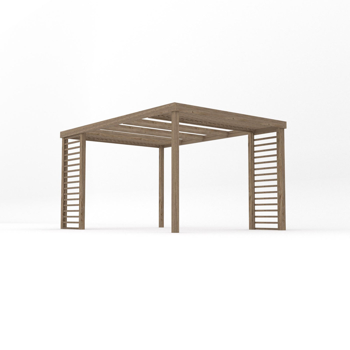 Freestanding Panel Pergola - Rustic Brown - 3m Width x 4.2m Length - image 2
