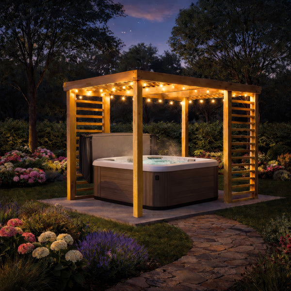 Freestanding Panel Pergola - Light Green - 2.4m Width x 4.8m Length