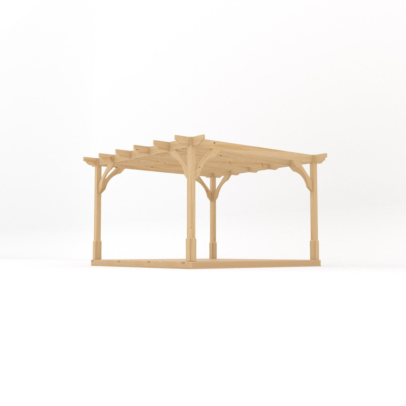 Freestanding Premium Pergola with Decking - Light Green - 3.6m Width x 3.6m Length - image 2