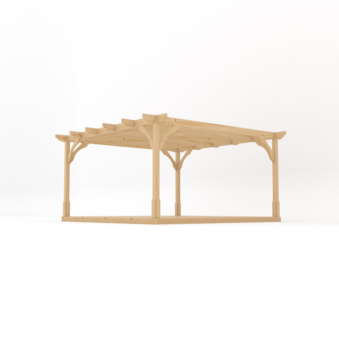 Freestanding Premium Pergola with Decking - Light Green - 4.2m Width x 4.2m Length - image 2