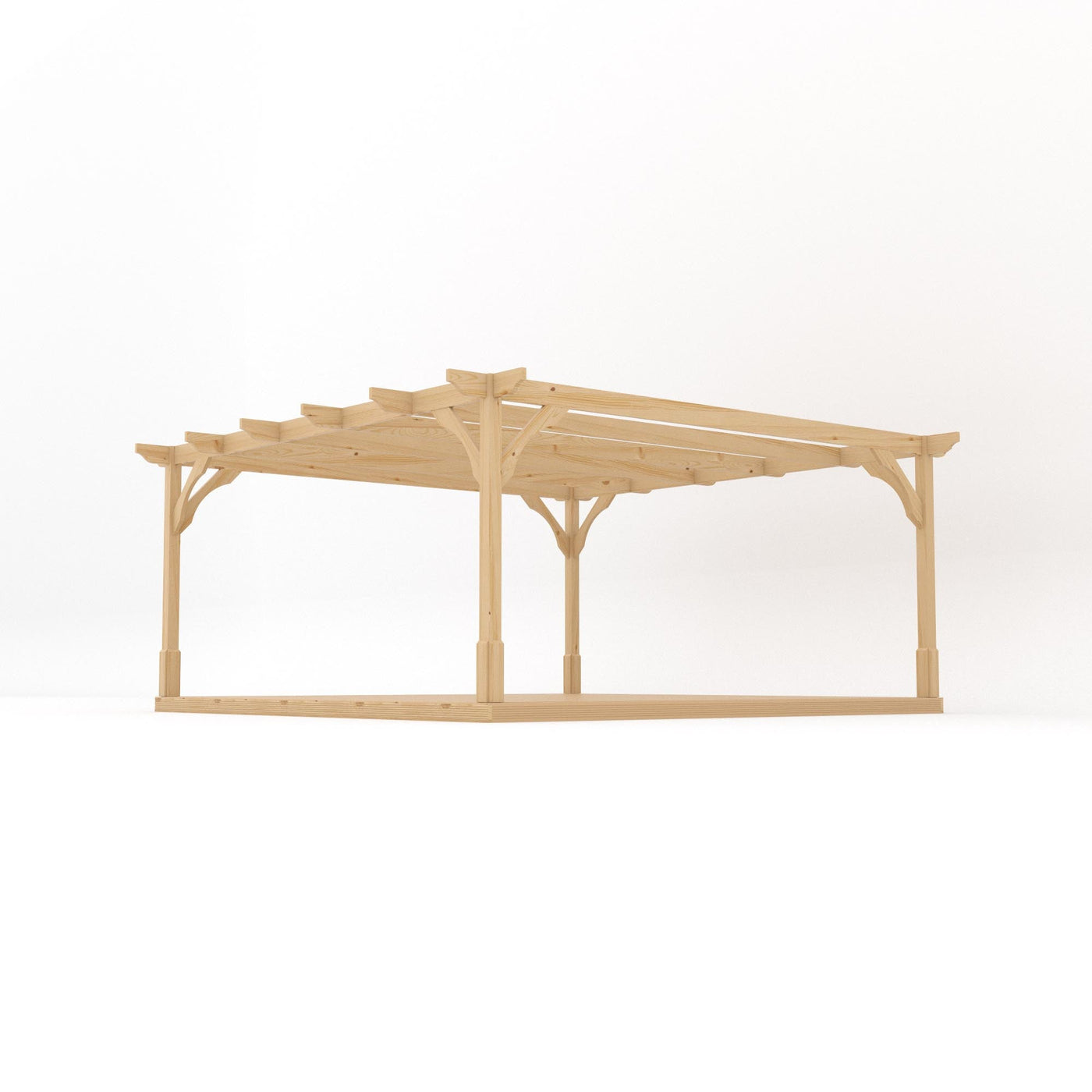 Freestanding Premium Pergola with Decking - Light Green - 4.8m Width x 4.8m Length - image 2