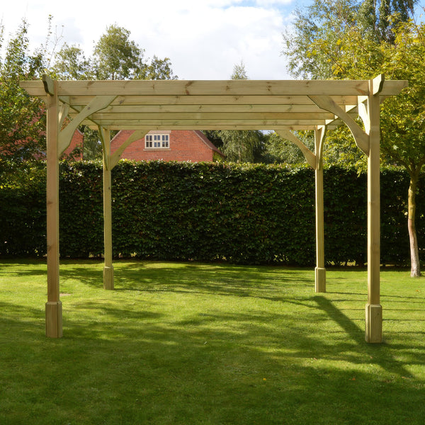 Freestanding Premium Pergola - Light Green - 4.2m Width x 4.2m Length