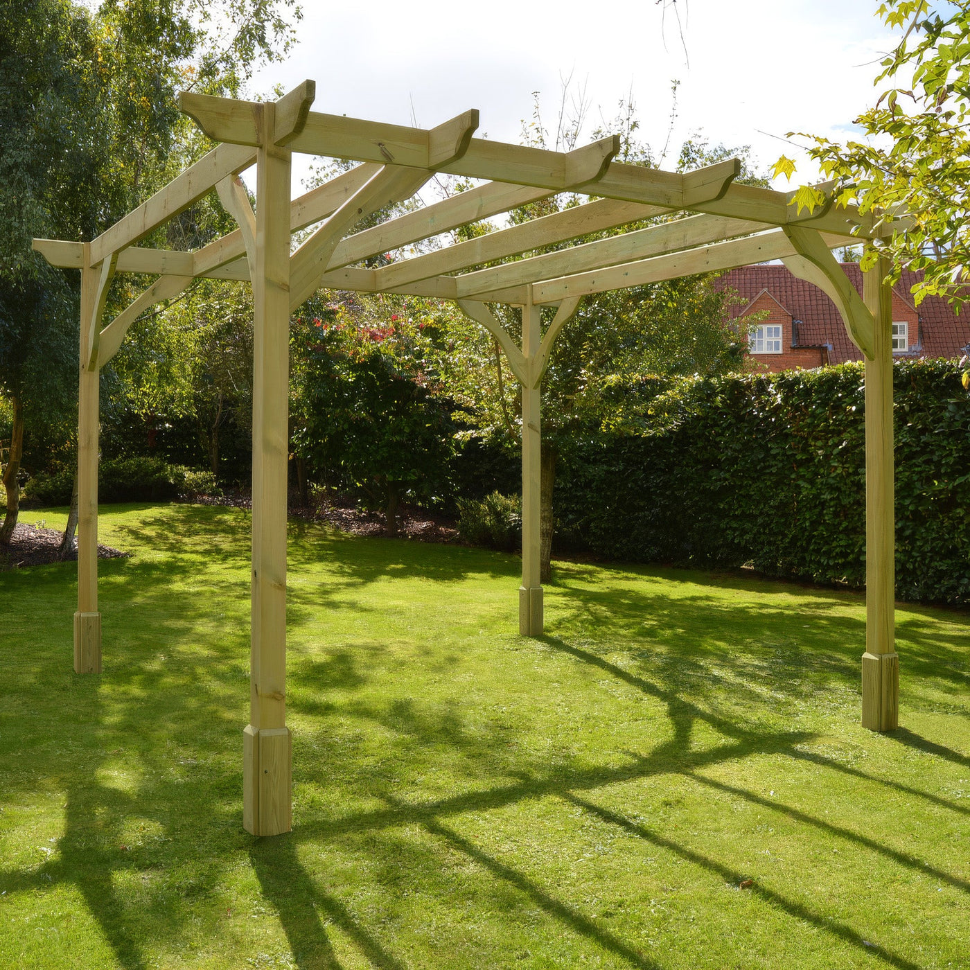 Freestanding Premium Pergola - Light Green - 3m Width x 3.6m Length - image 4