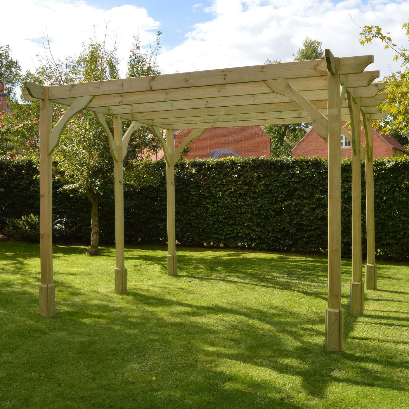Freestanding Premium Pergola - Light Green - 4.2m Width x 5.4m Length - image 3