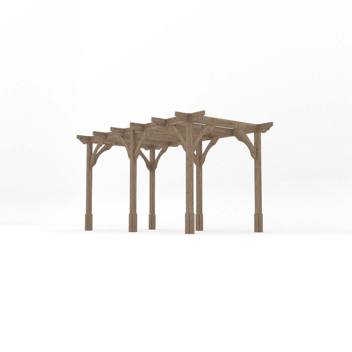 Freestanding Premium Pergola - Rustic Brown - 3m Width x 4.2m Length - image 2
