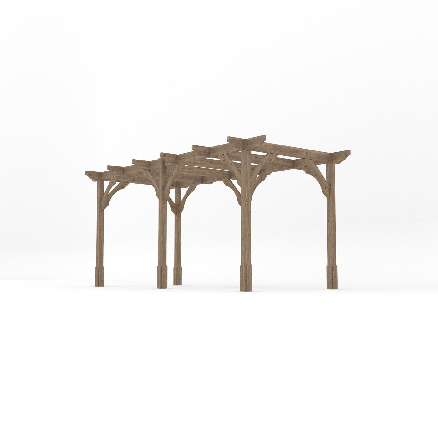 Freestanding Premium Pergola - Rustic Brown - 4.2m Width x 4.8m Length - image 2