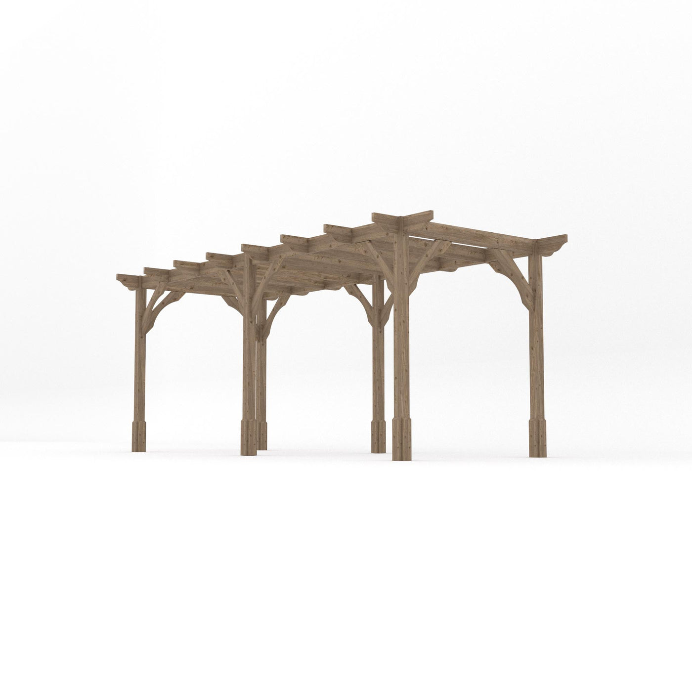Freestanding Premium Pergola - Rustic Brown - 3.6m Width x 5.4m Length - image 2