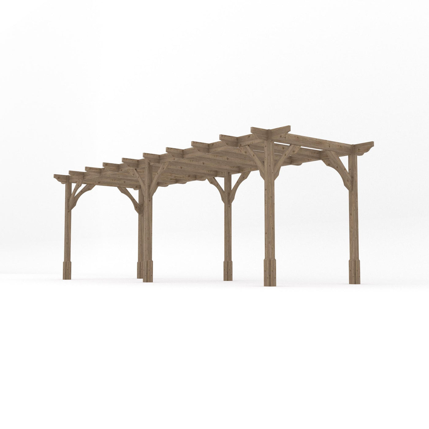 Freestanding Premium Pergola - Rustic Brown - 4.2m Width x 6.6m Length - image 2