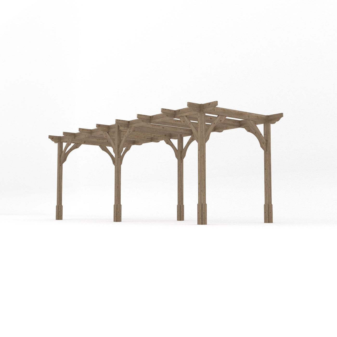 Freestanding Premium Pergola - Rustic Brown - 3m Width x 6m Length - image 2