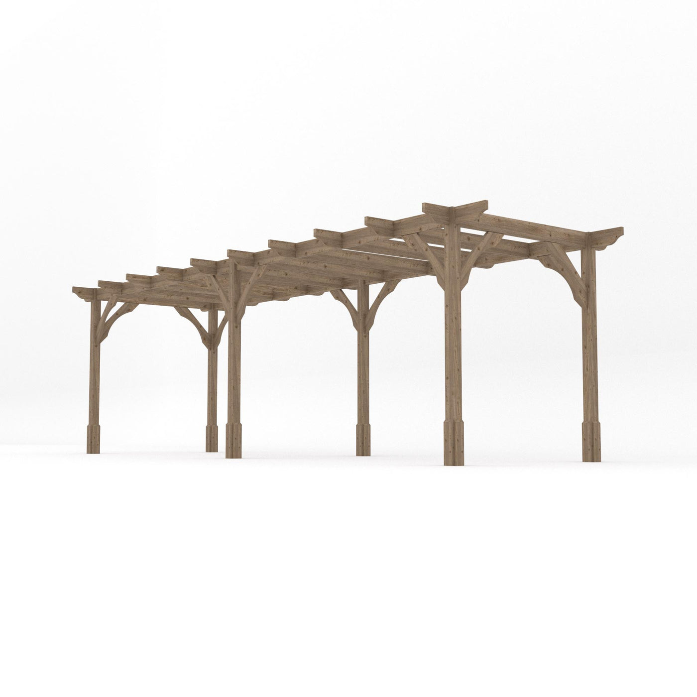 Freestanding Premium Pergola - Rustic Brown - 4.2m Width x 7.2m Length - image 2