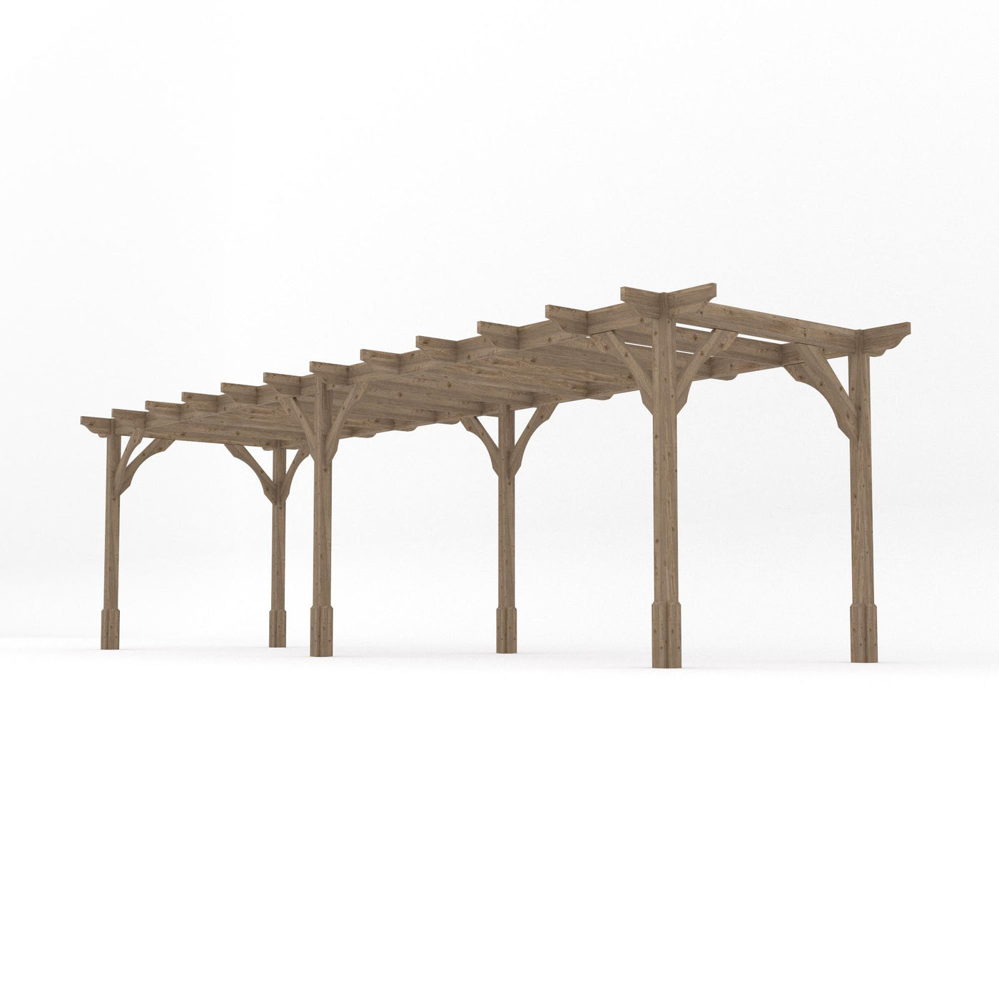 Freestanding Premium Pergola - Rustic Brown - 2.4m Width x 7.8m Length - image 2