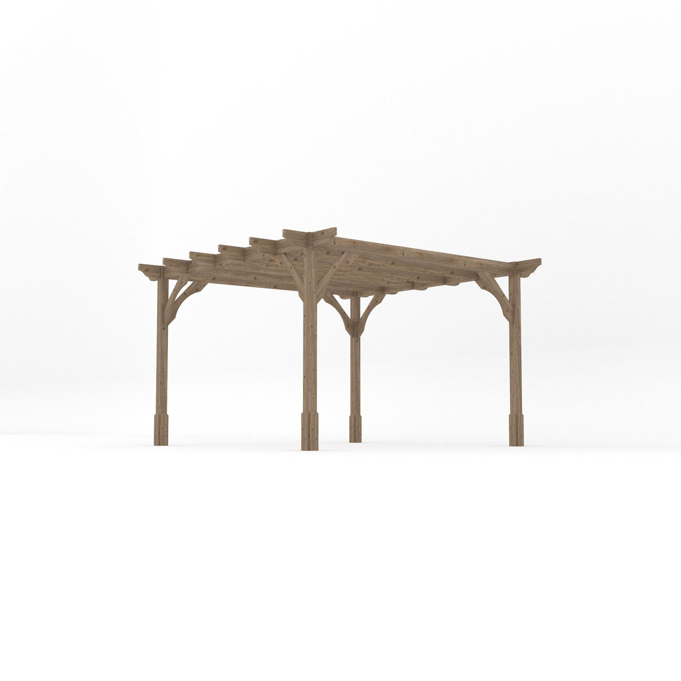 Freestanding Premium Pergola - Rustic Brown - 3.6m Width x 3.6m Length - image 2
