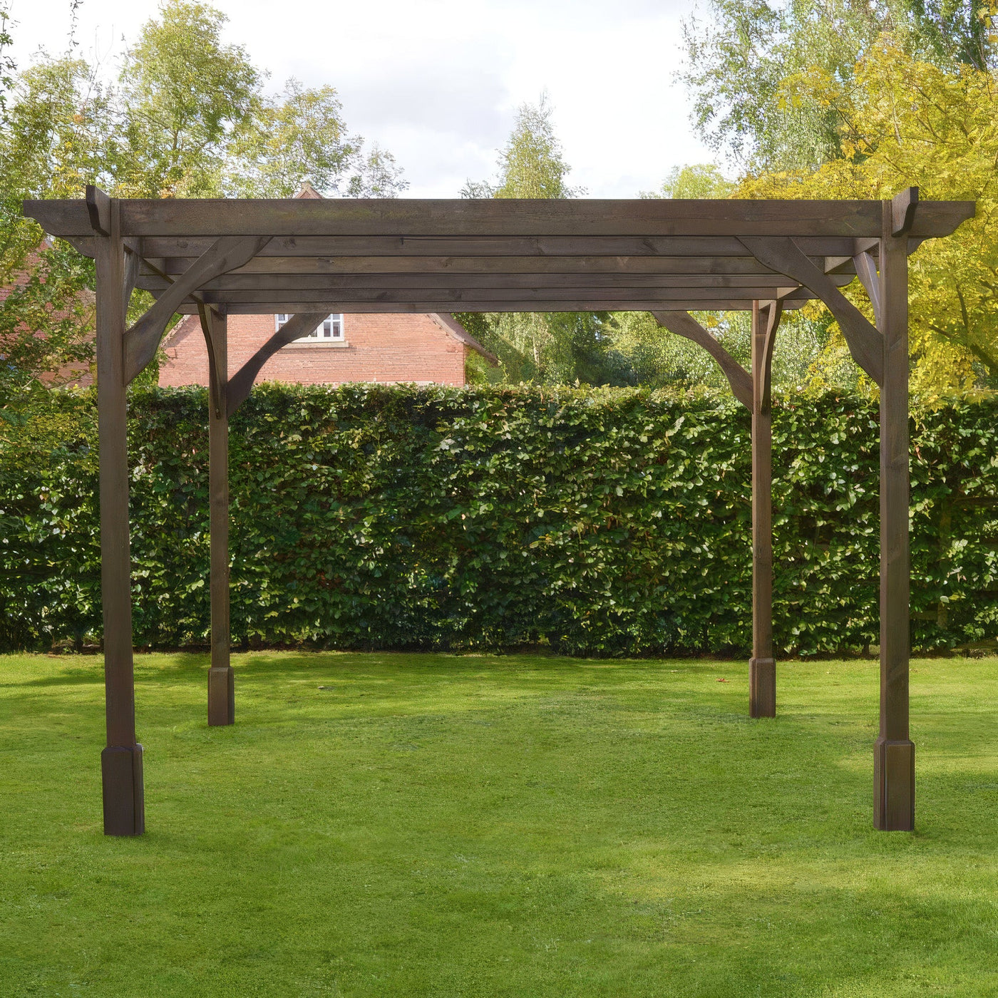 Freestanding Premium Pergola - Rustic Brown - 1.8m Width x 1.8m Length - image 6