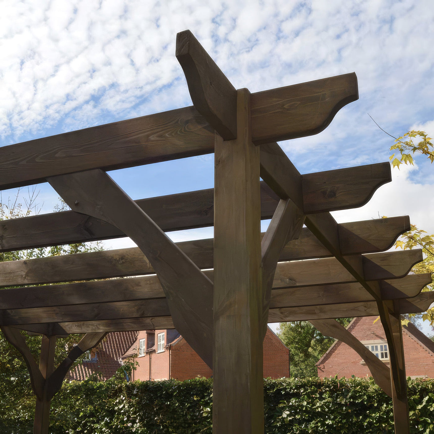 Freestanding Premium Pergola - Rustic Brown - 1.8m Width x 2.4m Length - image 1