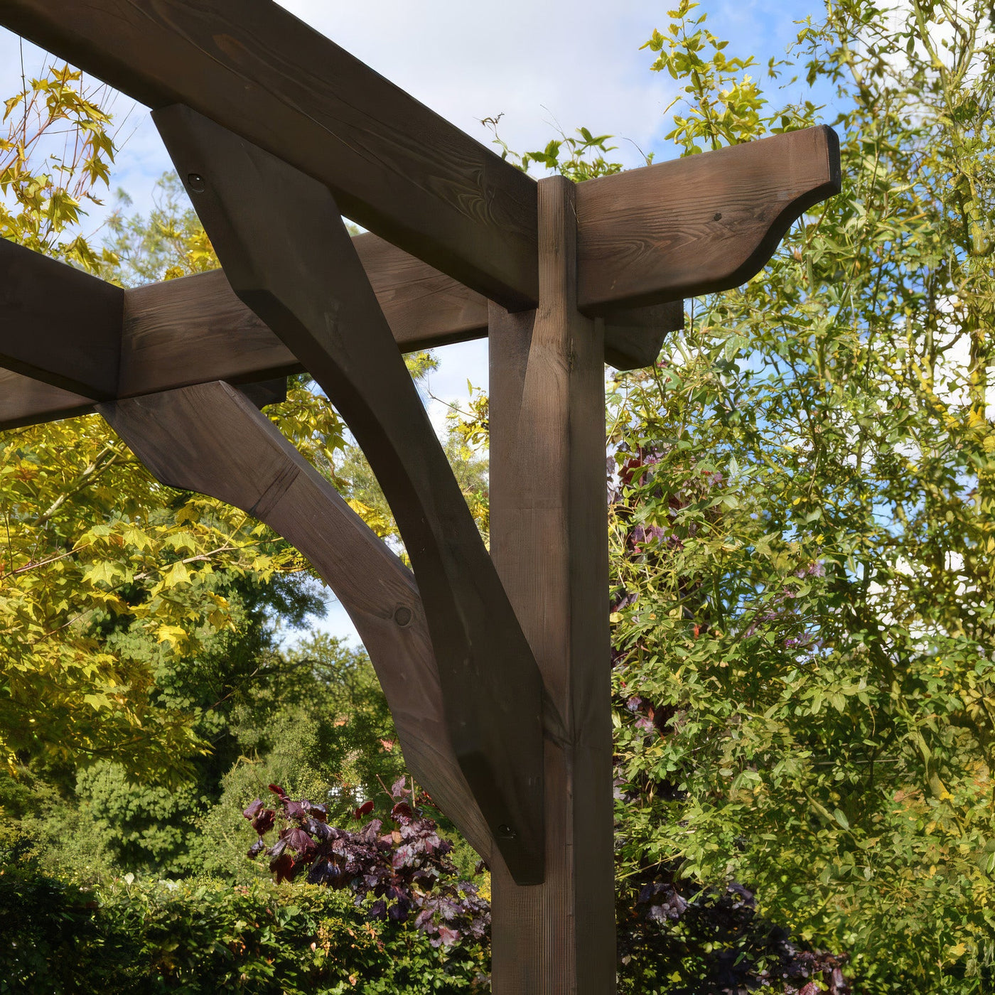 Freestanding Premium Pergola - Rustic Brown - 4.2m Width x 4.2m Length - image 3
