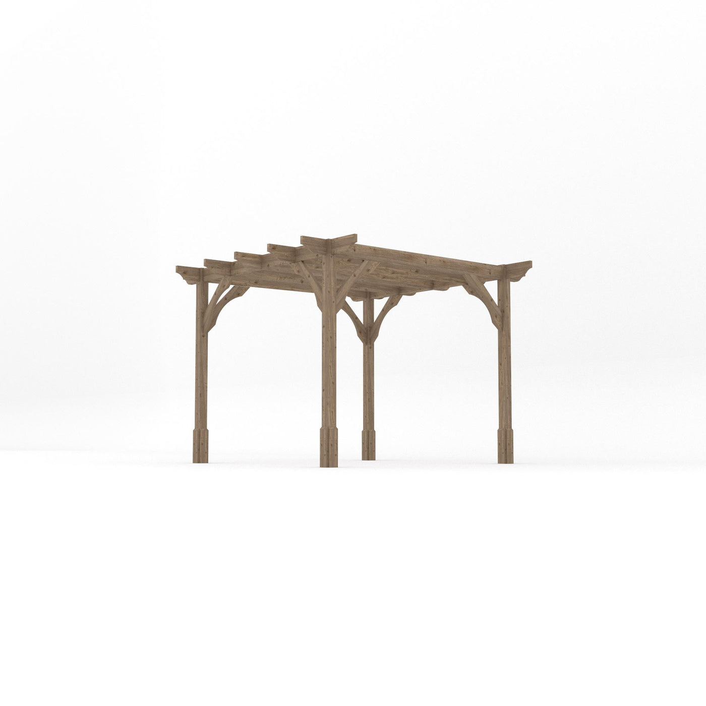 Freestanding Premium Pergola - Rustic Brown - 3m Width x 3m Length - image 2