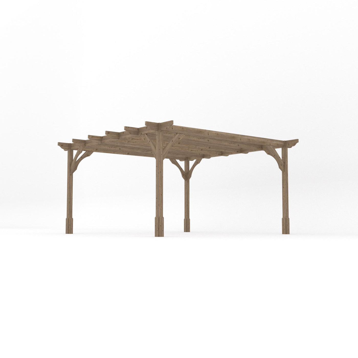 Freestanding Premium Pergola - Rustic Brown - 4.2m Width x 4.2m Length - image 2