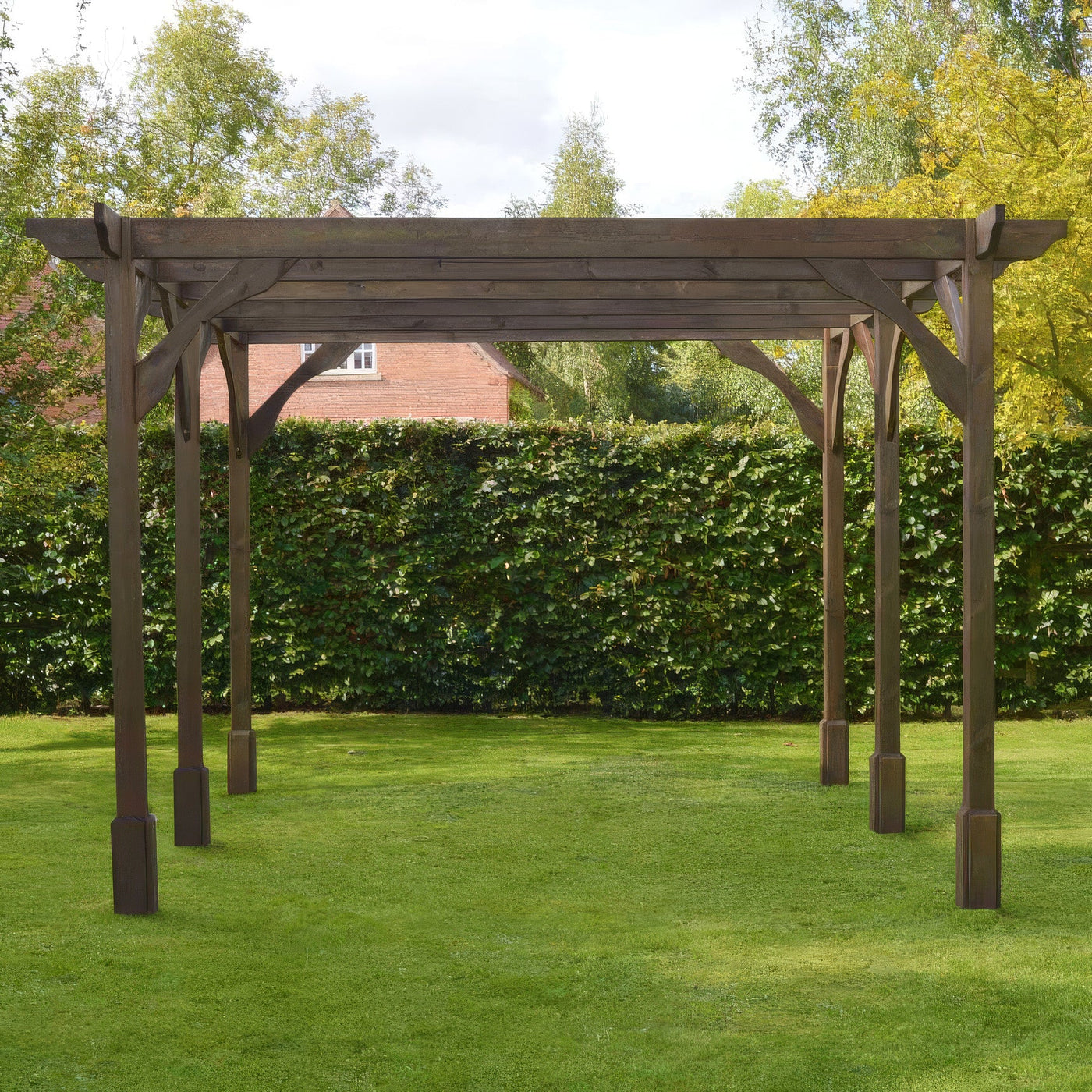 Freestanding Premium Pergola - Rustic Brown - 1.8m Width x 4.2m Length - image 4
