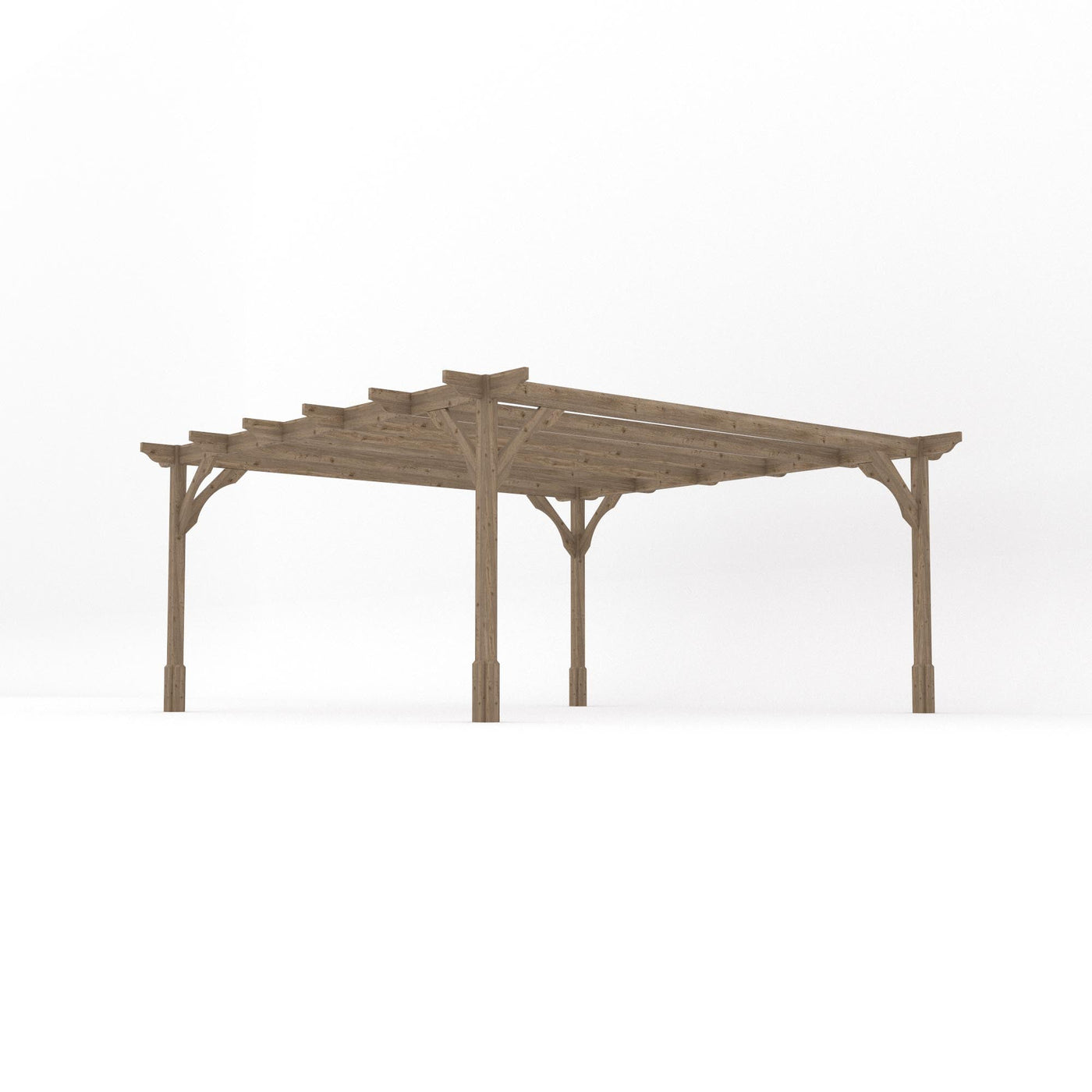 Freestanding Premium Pergola - Rustic Brown - 4.8m Width x 4.8m Length - image 2