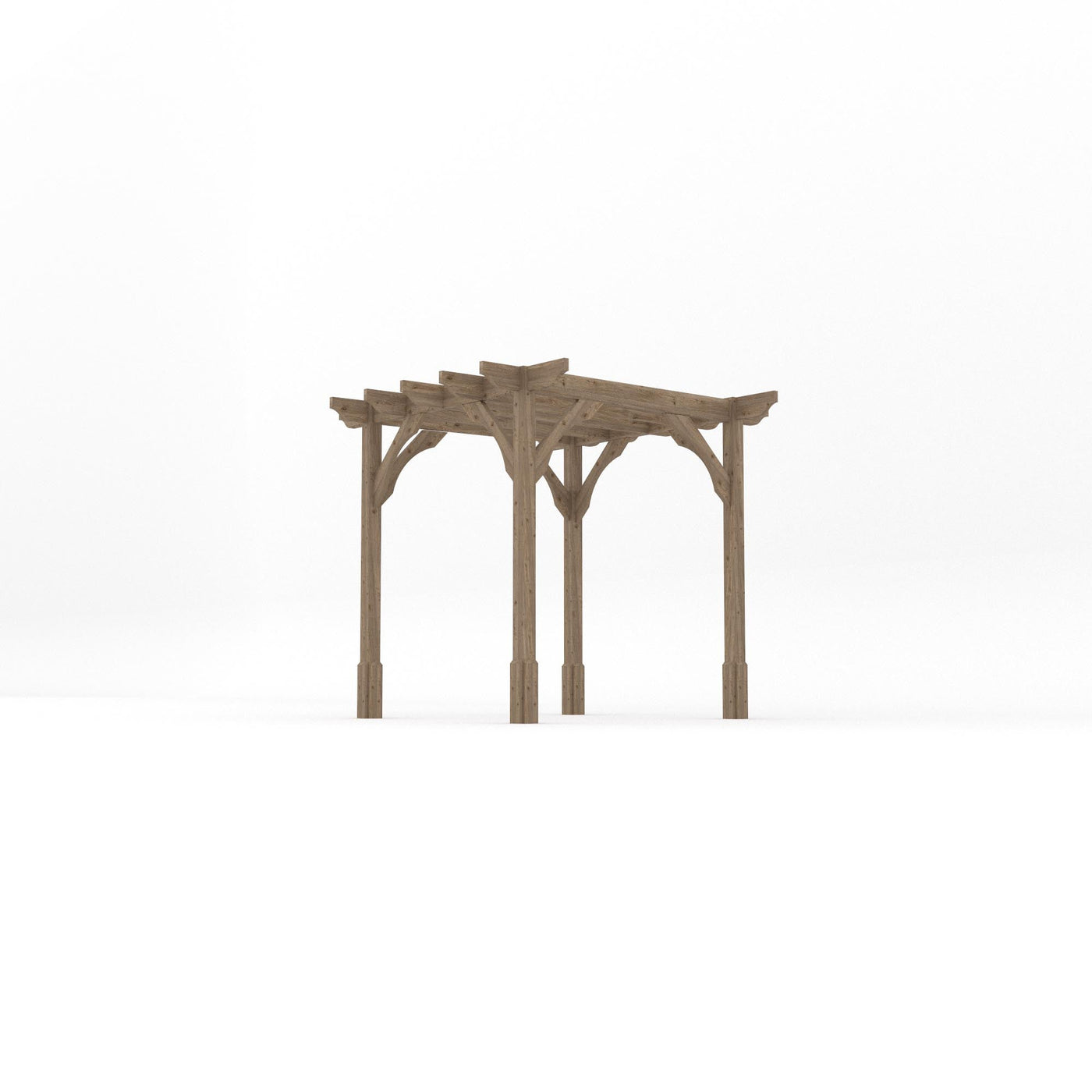 Freestanding Premium Pergola - Rustic Brown - 2.4m Width x 2.4m Length - image 2