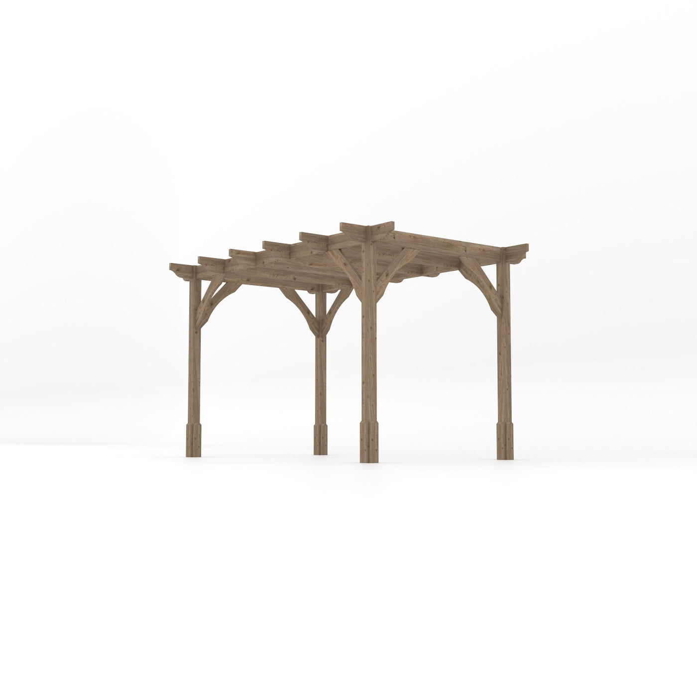 Freestanding Premium Pergola - Rustic Brown - 2.4m Width x 3.6m Length - image 2