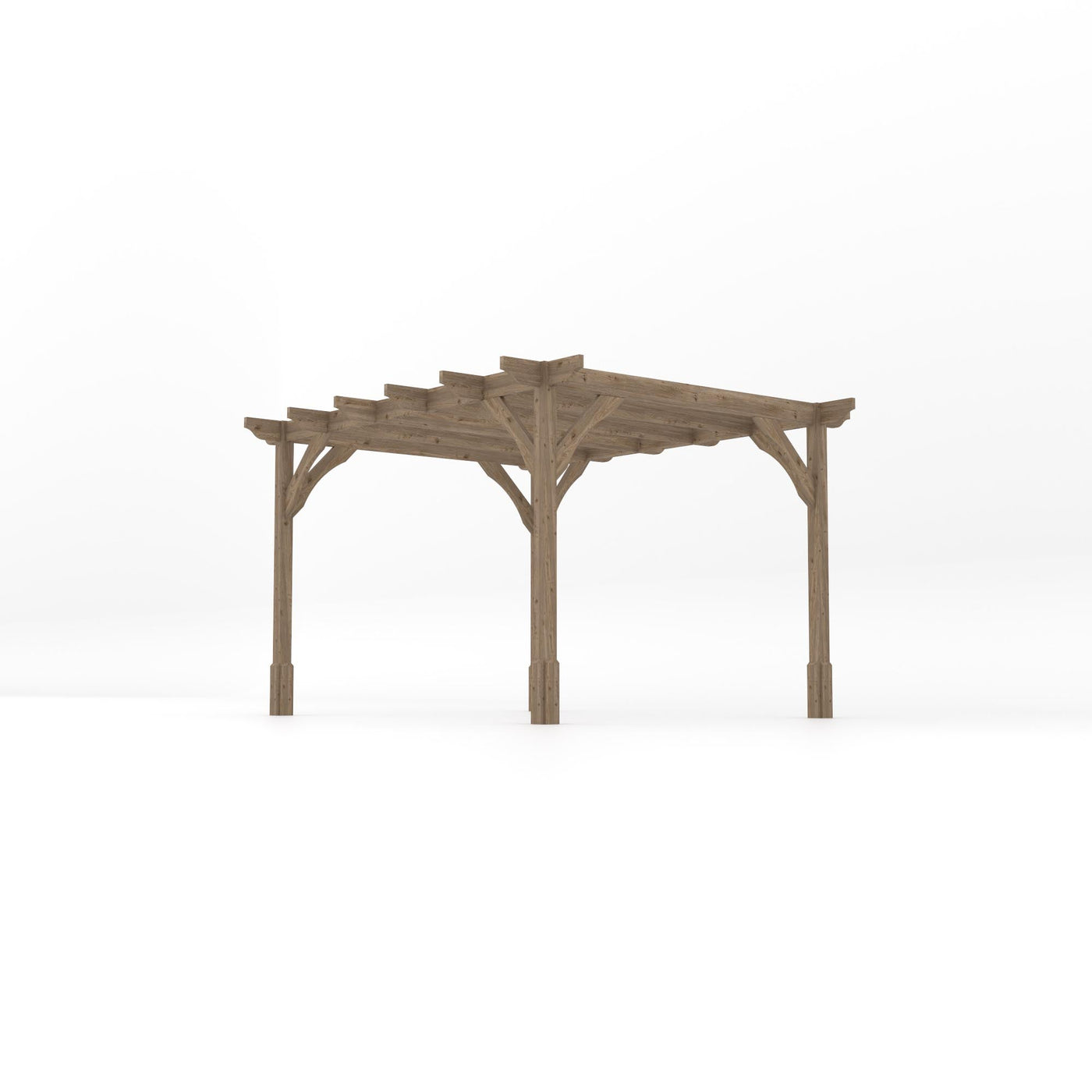 Freestanding Premium Pergola - Rustic Brown - 3m Width x 3.6m Length - image 2