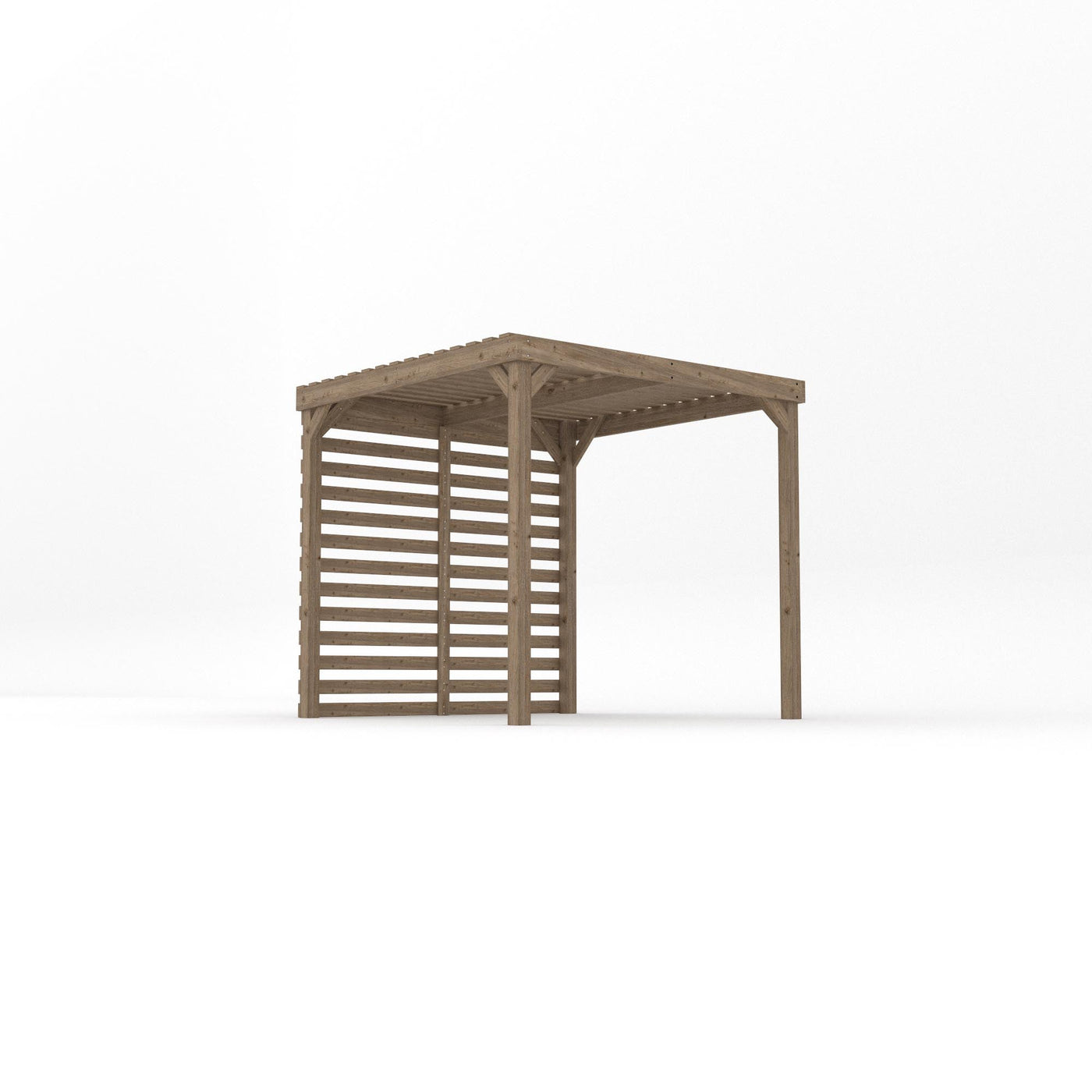 Freestanding Shade Pergola - Rustic Brown - 2.4m Width x 2.4m Length - image 2