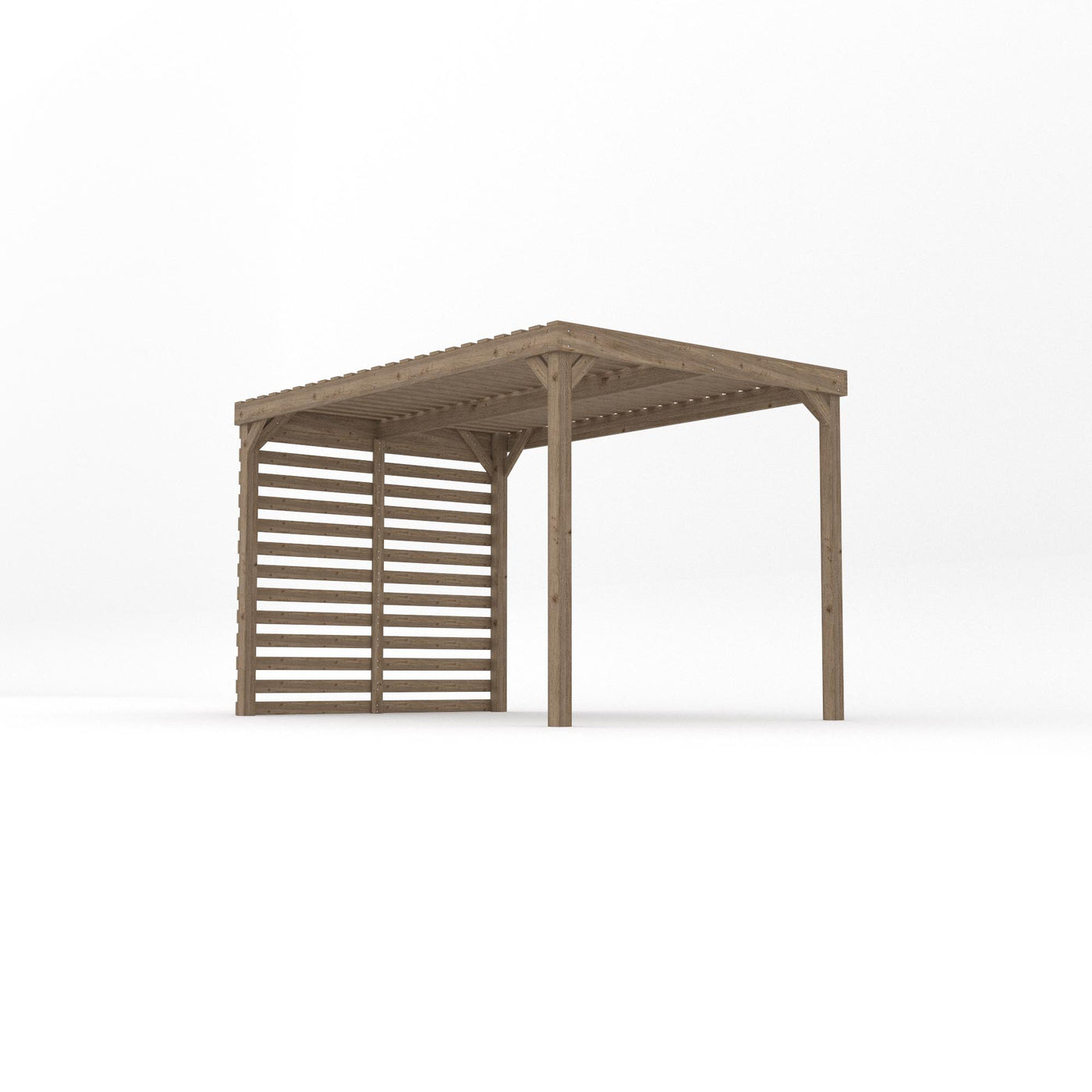 Freestanding Shade Pergola - Rustic Brown - 2.4m Width x 3.6m Length - image 2