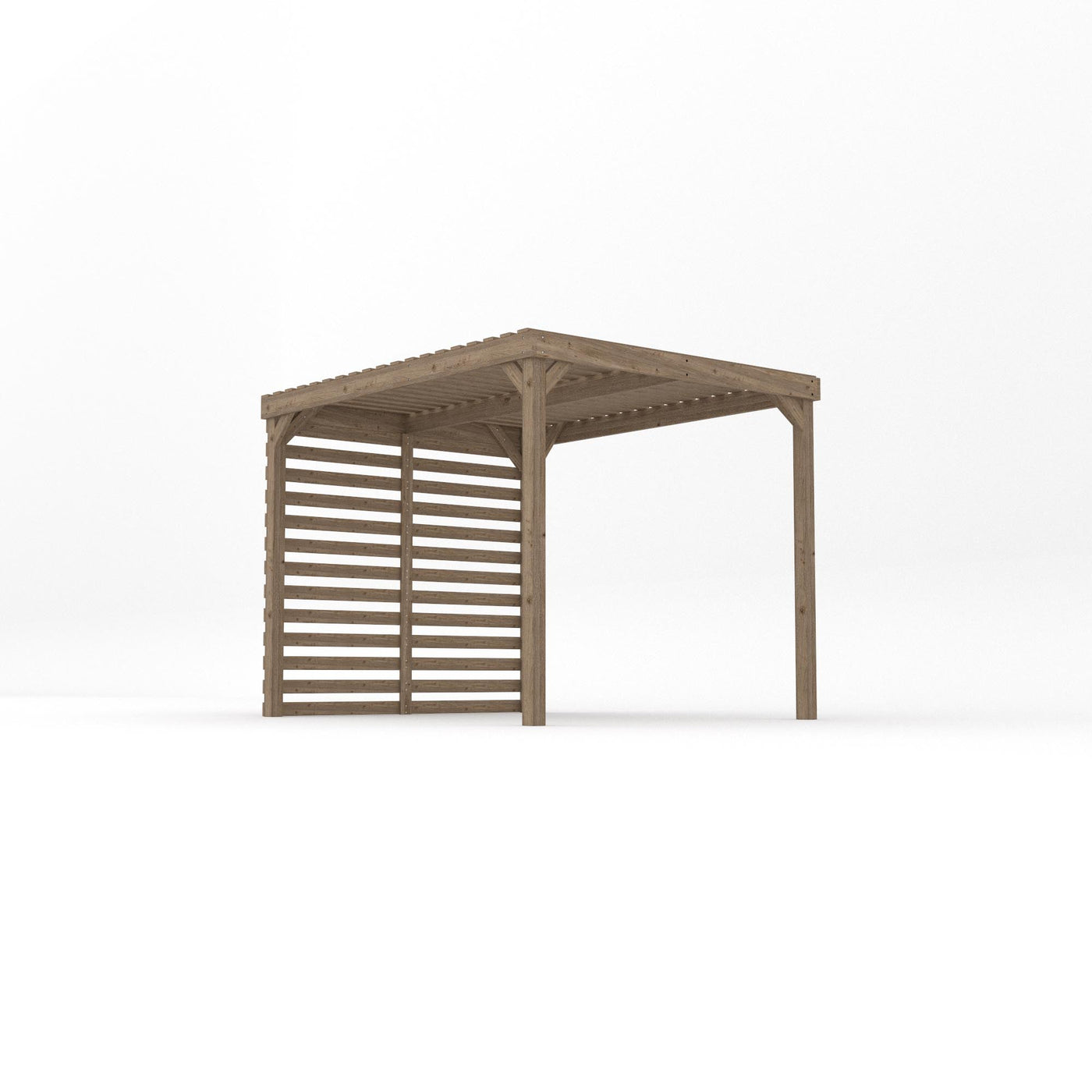 Freestanding Shade Pergola - Rustic Brown - 2.4m Width x 3m Length - image 2