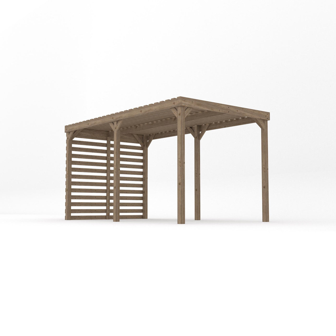 Freestanding Shade Pergola - Rustic Brown - 2.4m Width x 4.2m Length - image 2