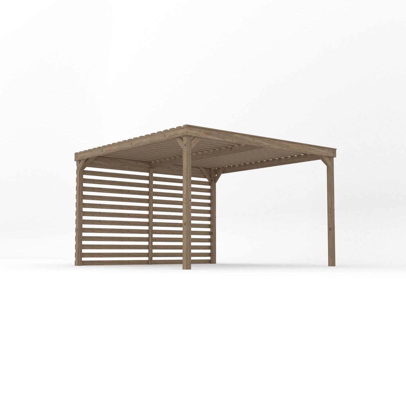Freestanding Shade Pergola - Rustic Brown - 3.6m Width x 3.6m Length - image 2