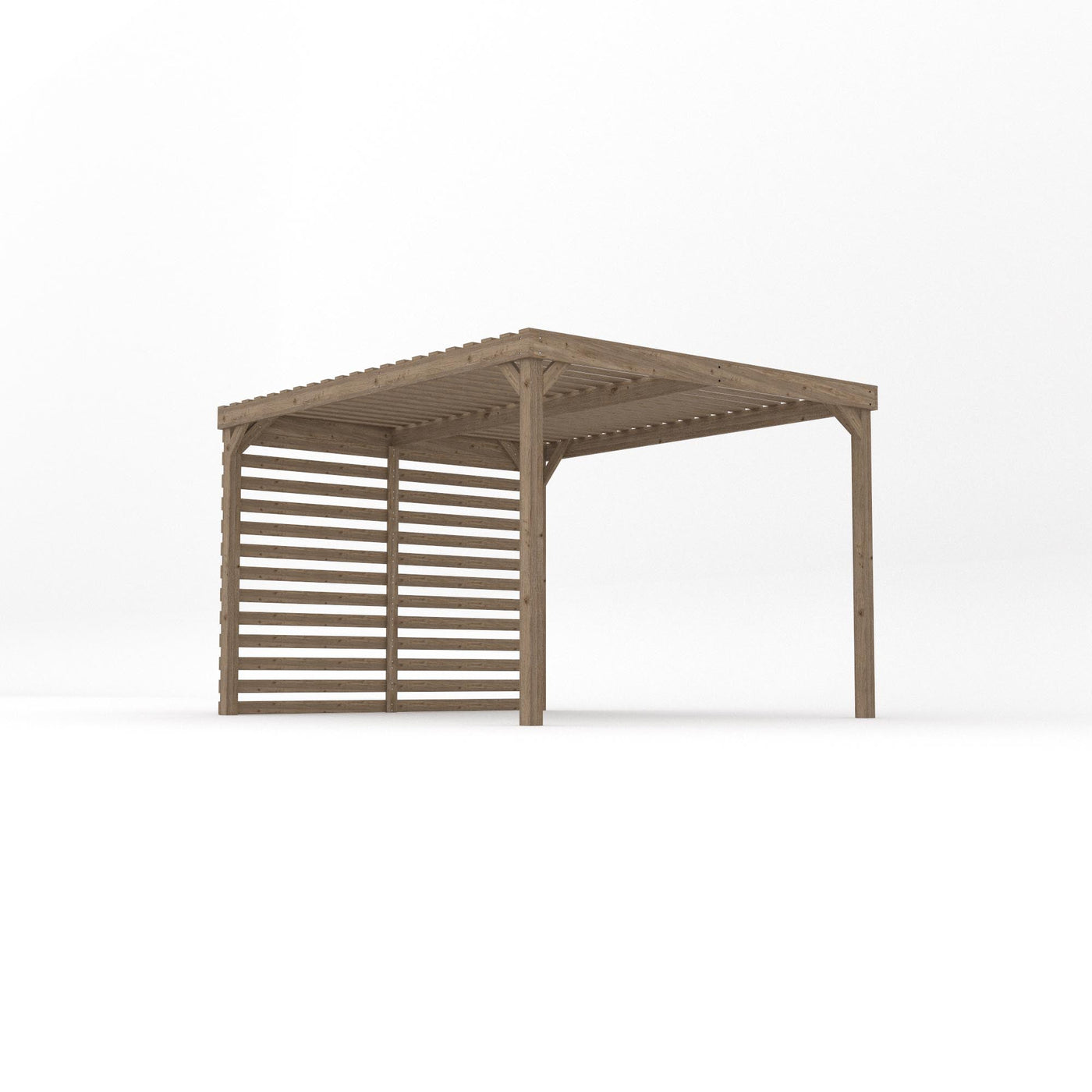 Freestanding Shade Pergola - Rustic Brown - 3m Width x 3.6m Length - image 2