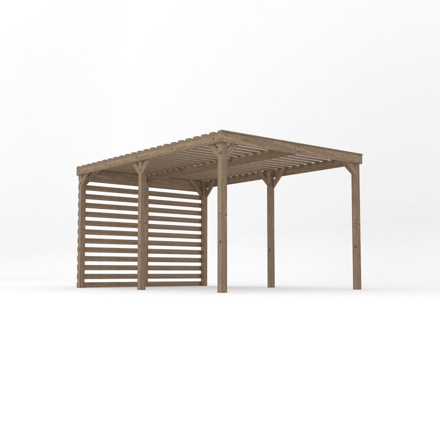 Freestanding Shade Pergola - Rustic Brown - 3m Width x 4.2m Length - image 2