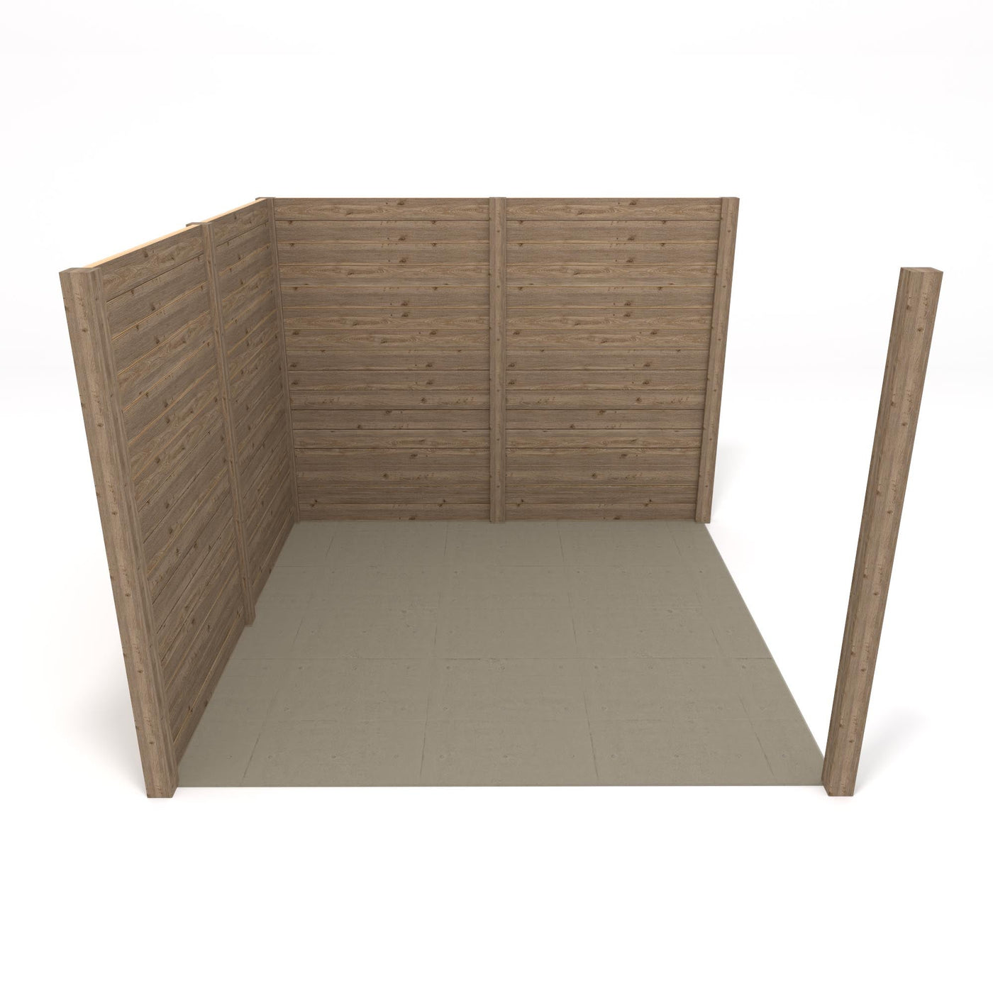 Freestanding Double Premium Pergola with Decking - Rustic Brown - 2.4m Width x 2.4m Length - image 12