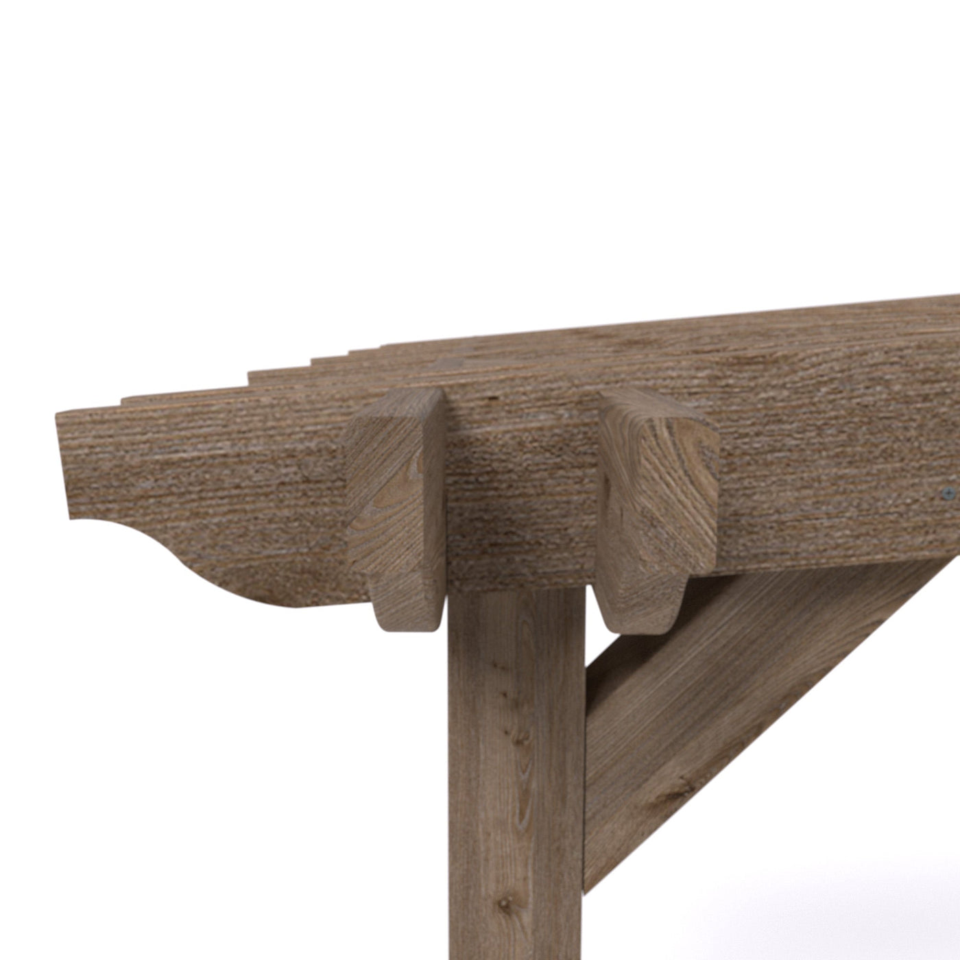 Freestanding Double Premium Pergola - Rustic Brown - 3.6m Width x 6m Length - image 9