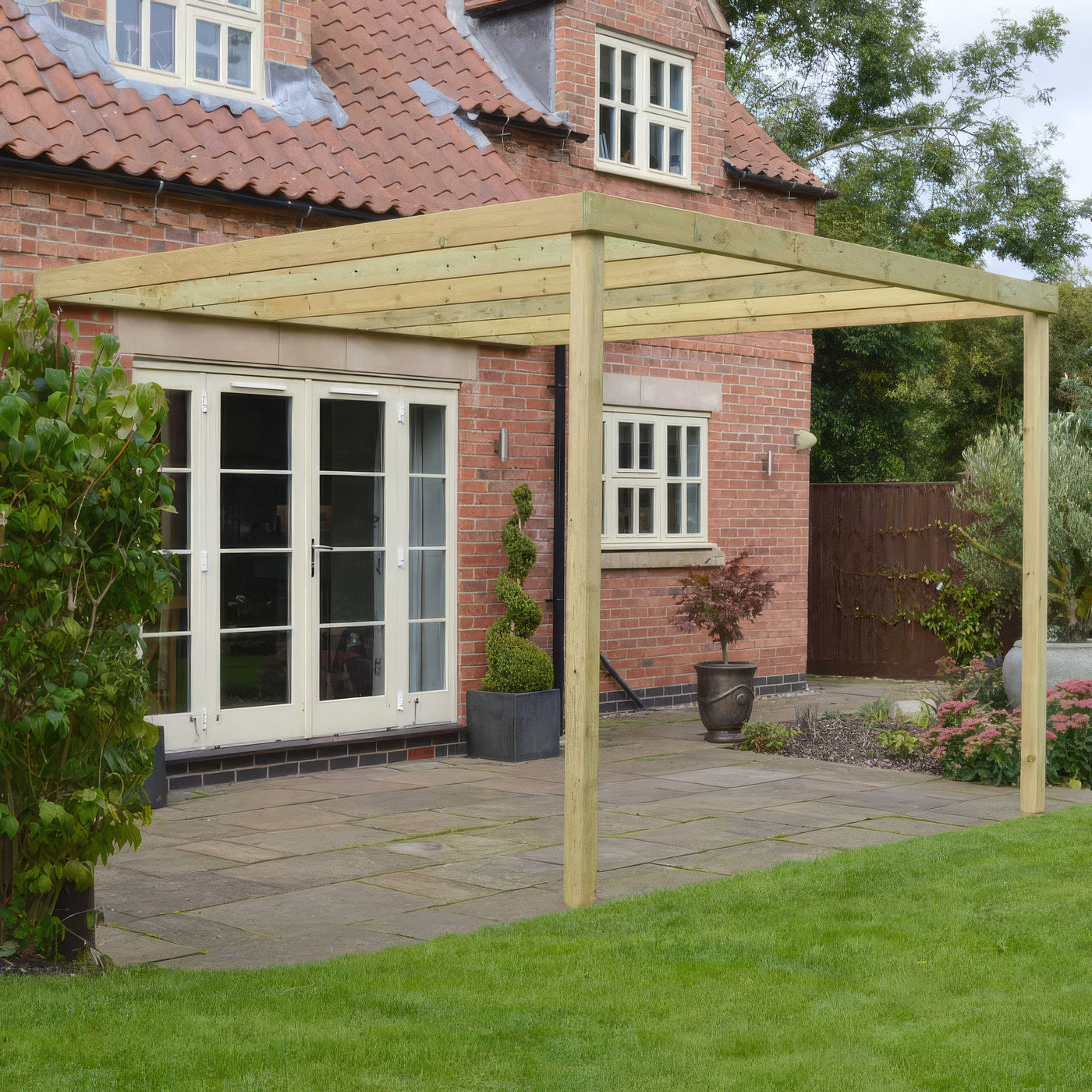 Wall Mounted Box Pergola - Light Green - 1.8m Depth x 5.4m Length - image 5