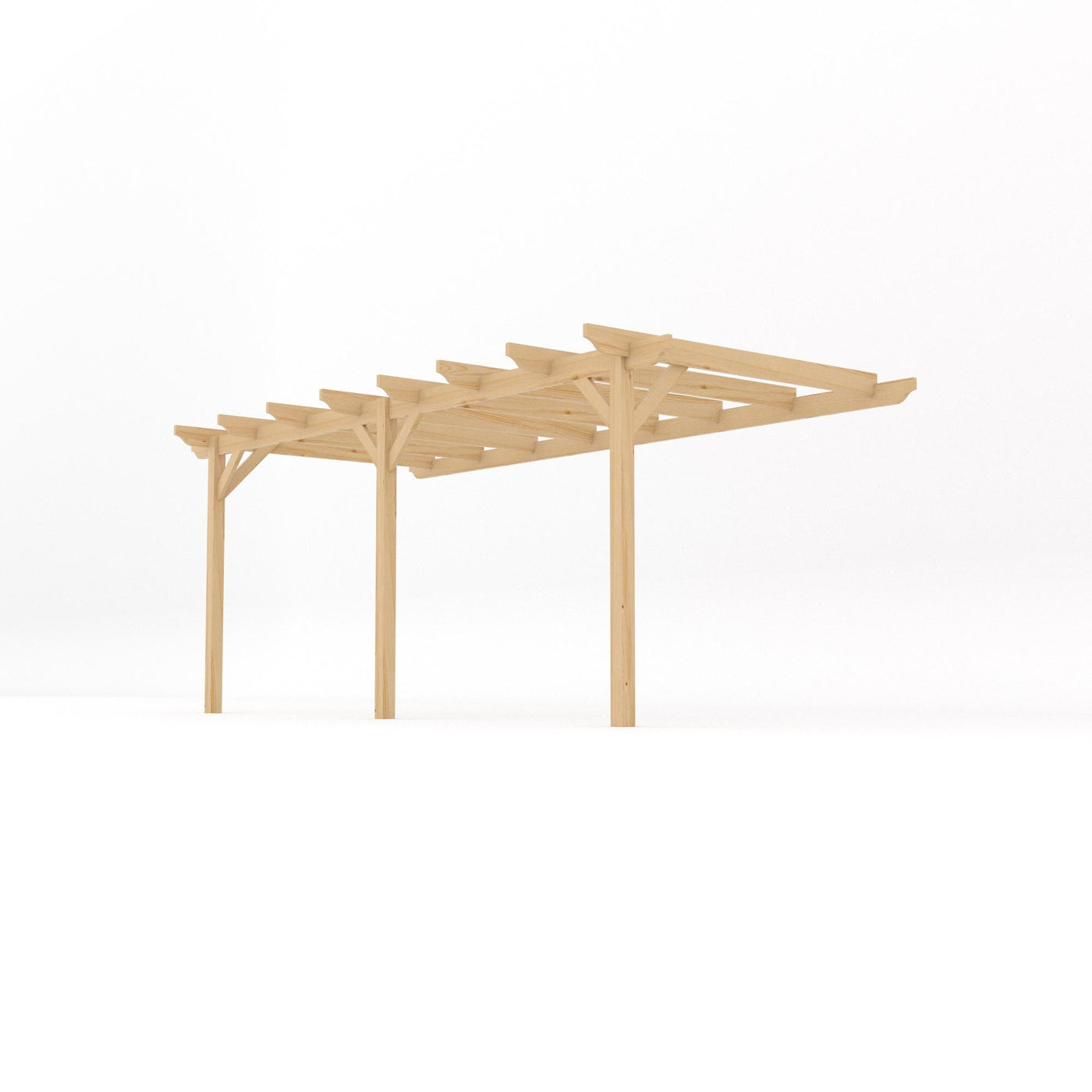 Wall Mounted Garden Pergola - Light Green - 2.4m Depth x 5.4m Length - image 2