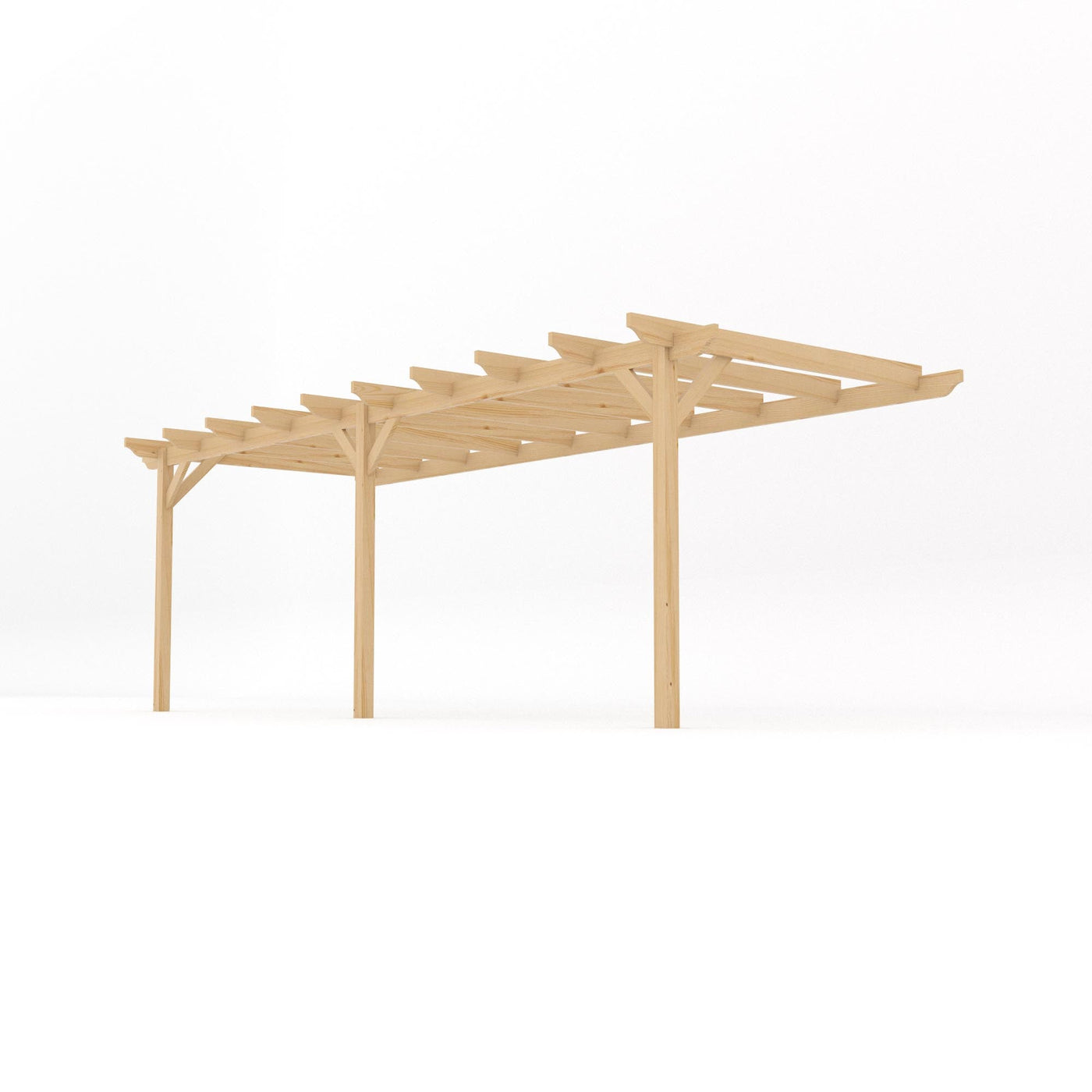 Wall Mounted Garden Pergola - Light Green - 4.8m Depth x 6.6m Length - image 2