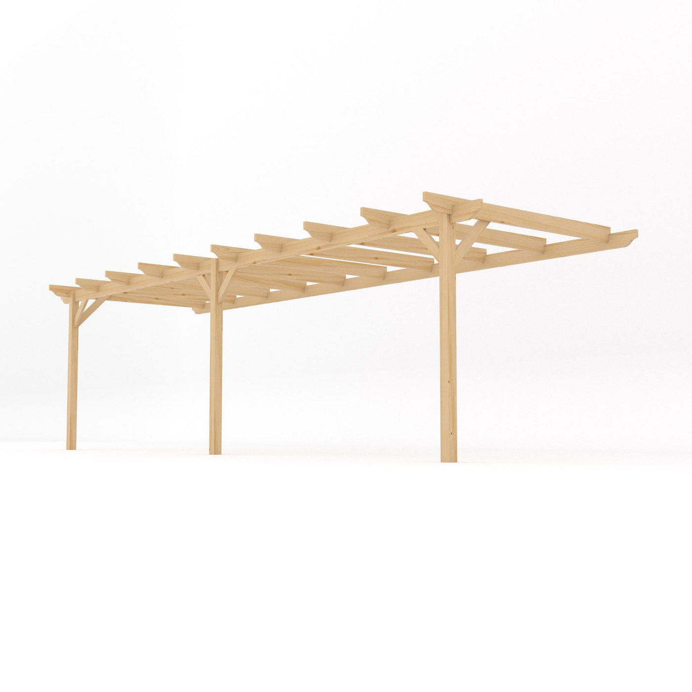 Wall Mounted Garden Pergola - Light Green - 4.8m Depth x 7.8m Length - image 2
