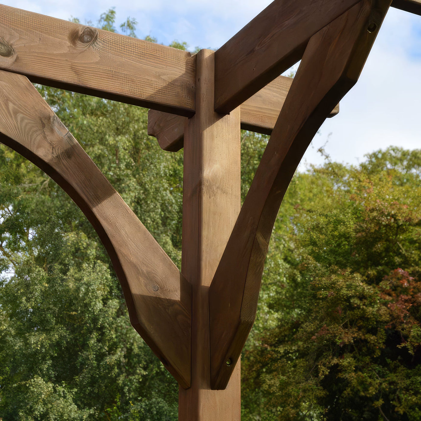 Wall Mounted Premium Pergola - Rustic Brown - 2.4m Depth x 7.2m Length - image 5