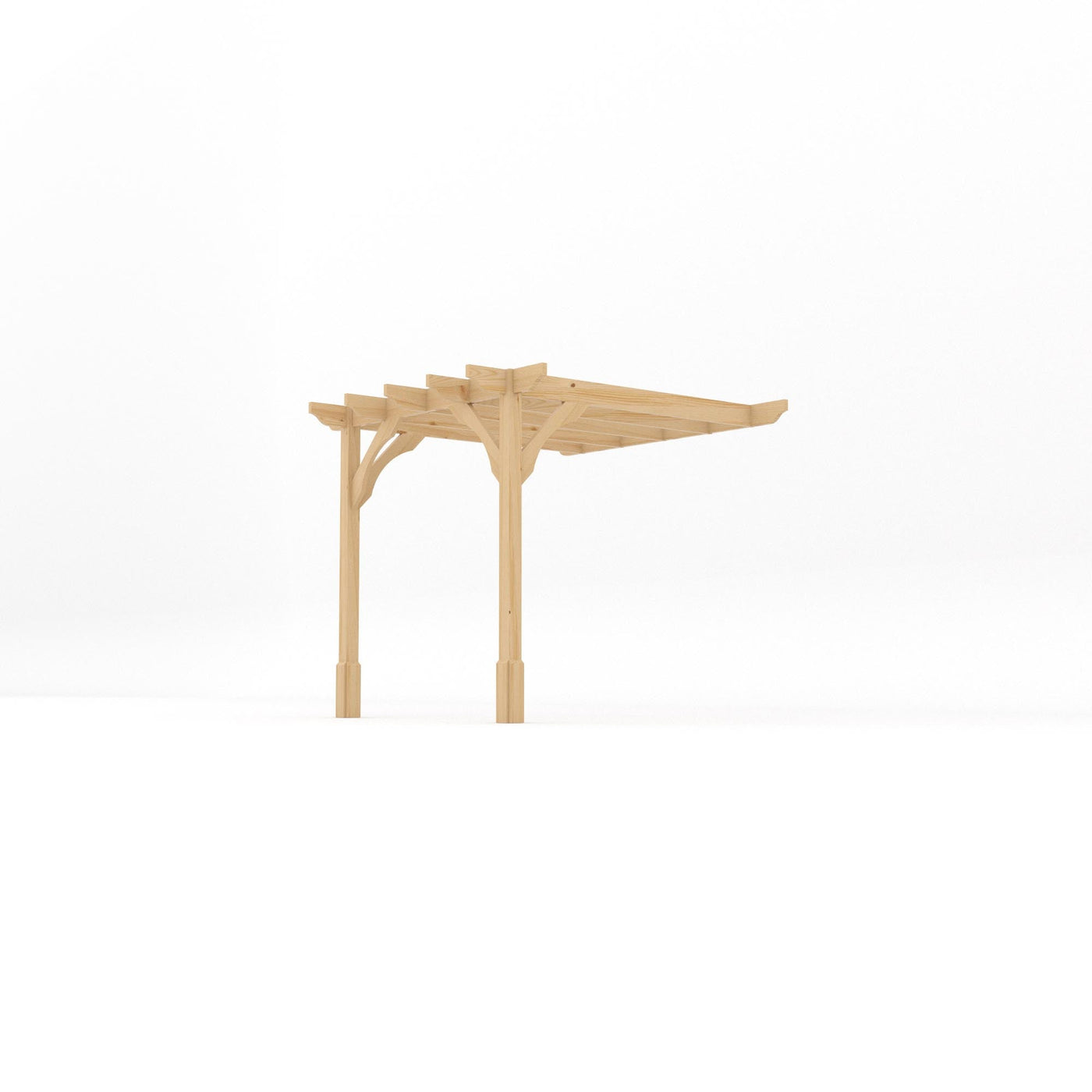 Wall Mounted Premium Pergola - Light Green - 2.4m Depth x 2.4m Length - image 2