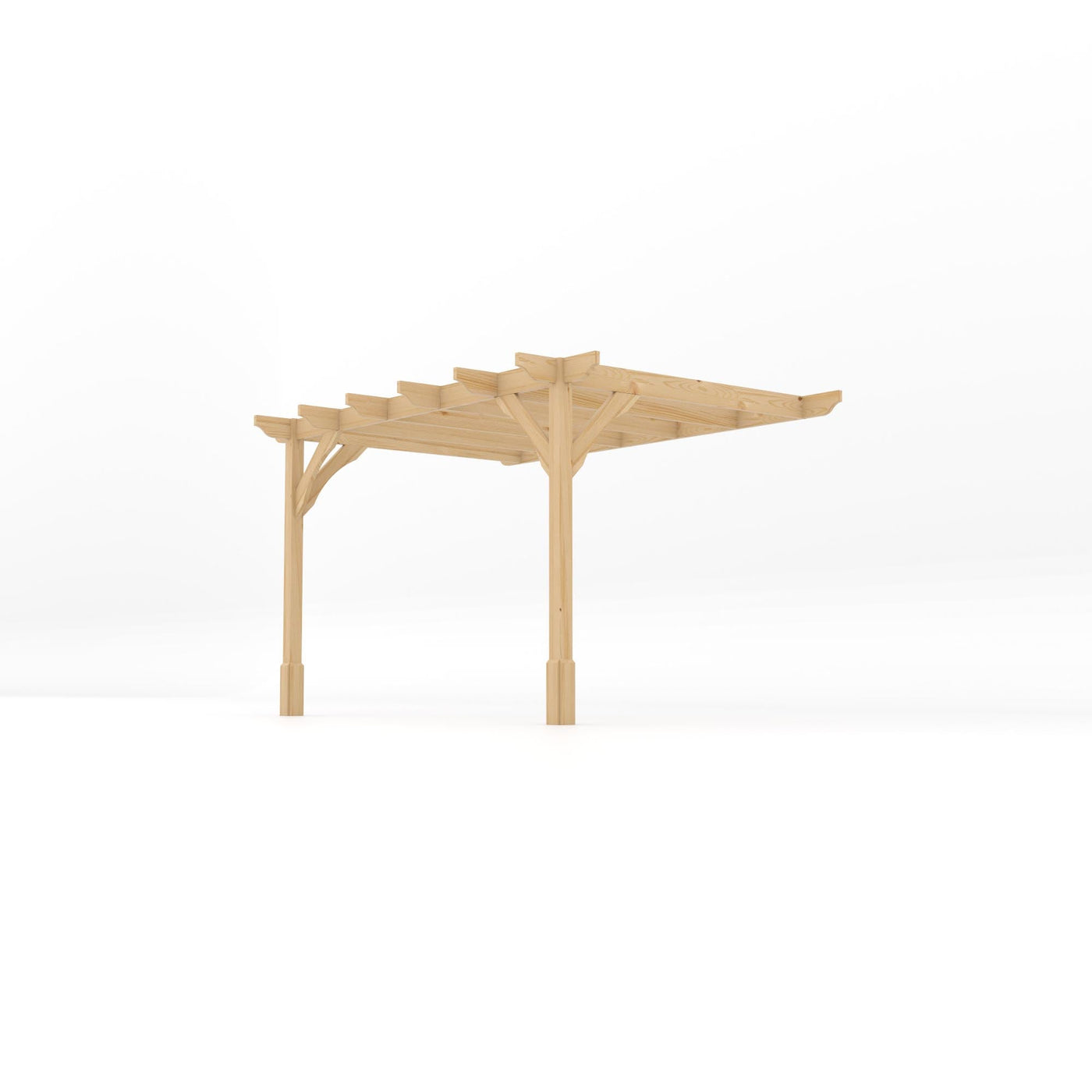 Wall Mounted Premium Pergola - Light Green - 2.4m Depth x 3.6m Length - image 2