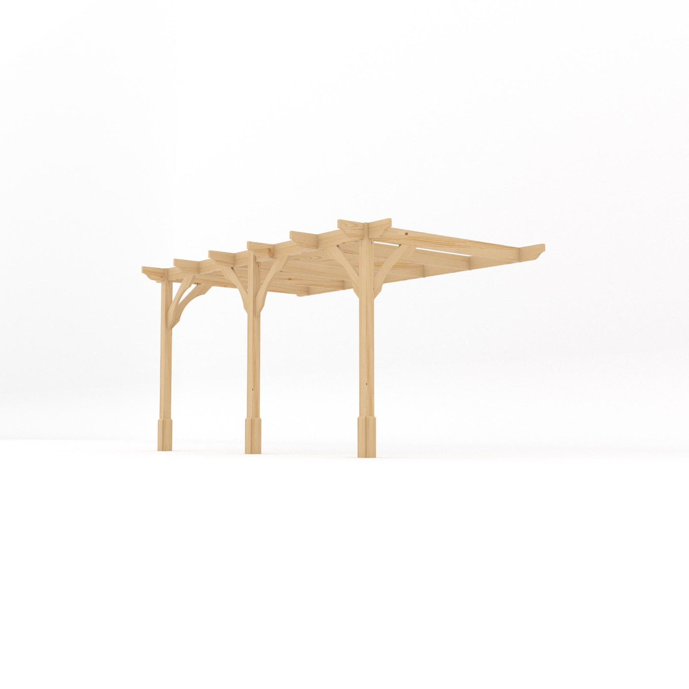 Wall Mounted Premium Pergola - Light Green - 2.4m Depth x 4.2m Length - image 2