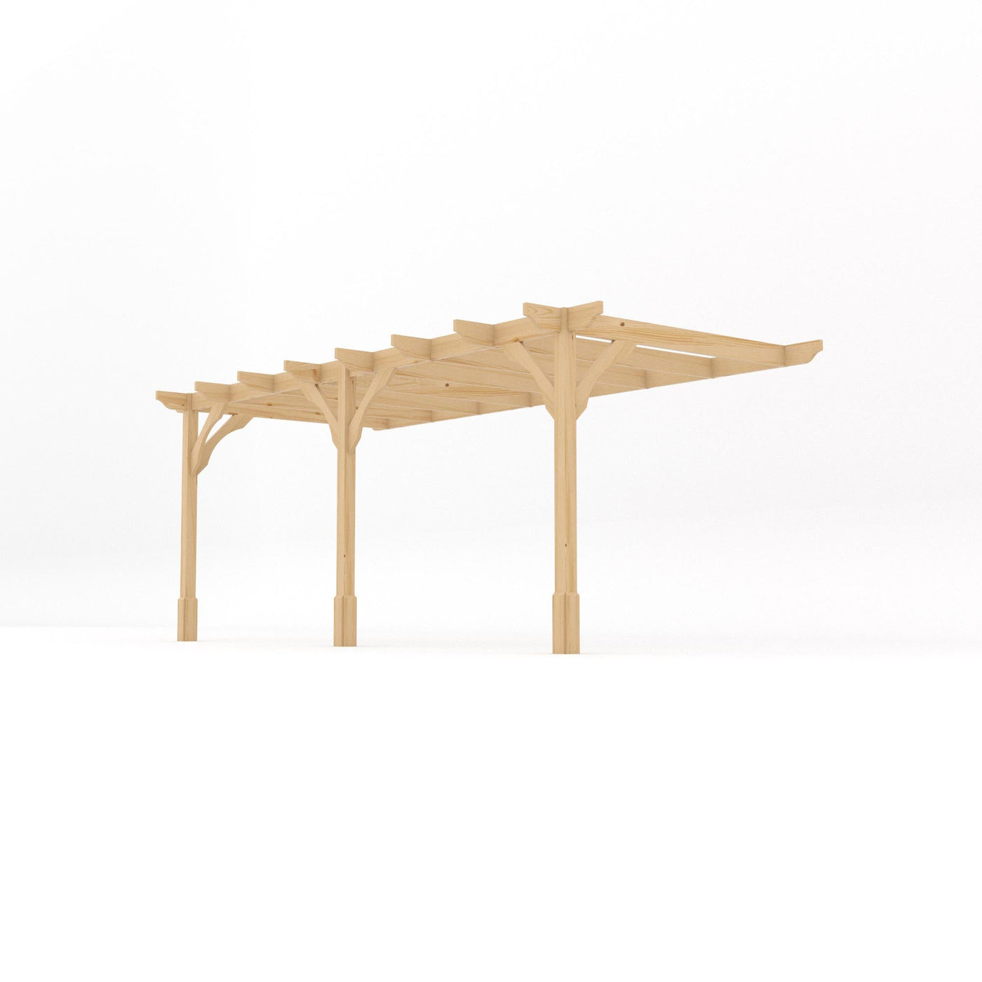 Wall Mounted Premium Pergola - Light Green - 4.8m Depth x 5.4m Length - image 2