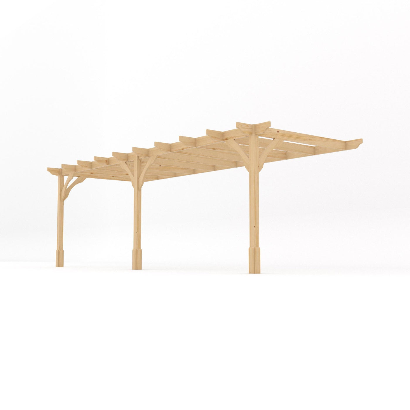 Wall Mounted Premium Pergola - Light Green - 3.6m Depth x 6.6m Length - image 2