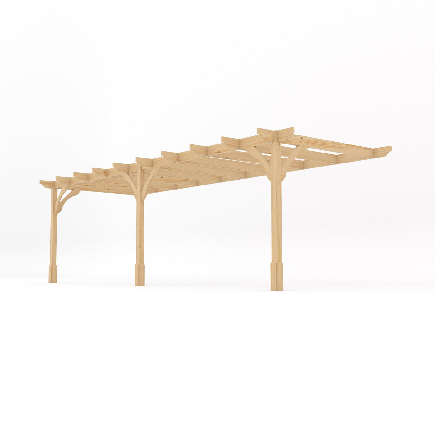 Wall Mounted Premium Pergola - Light Green - 4.8m Depth x 7.2m Length - image 2