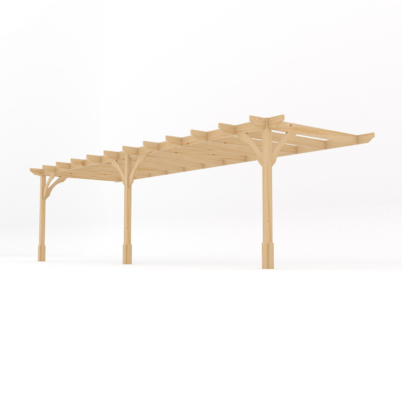 Wall Mounted Premium Pergola - Light Green - 1.8m Depth x 7.8m Length - image 2